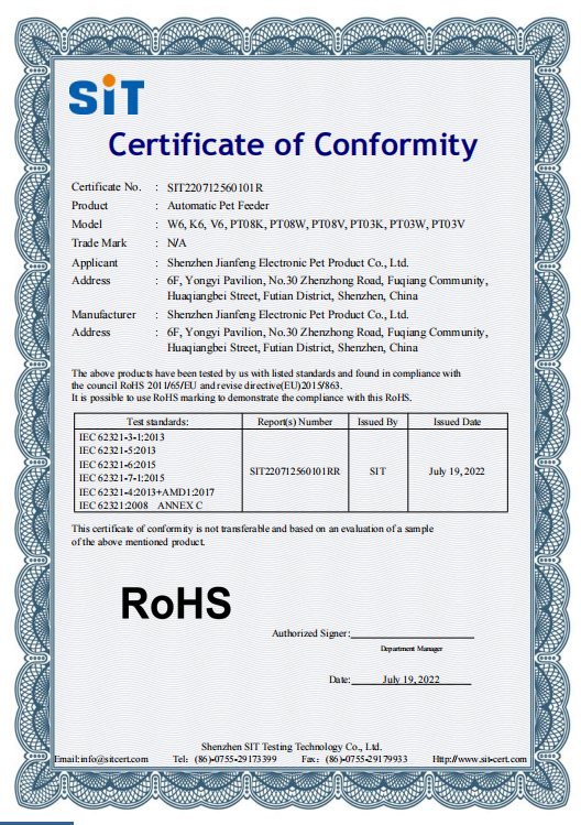 RoHS Certification